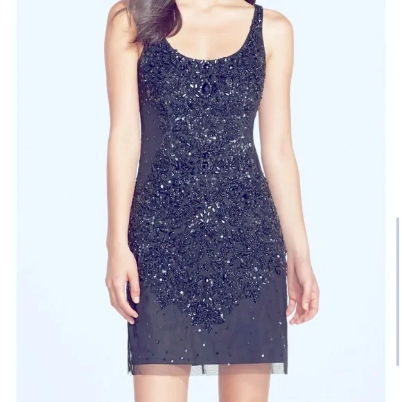 Adrianna Papell | Dresses | Adrianna Papell Beaded Sleeveless Cocktail Dress  Size | Poshmark